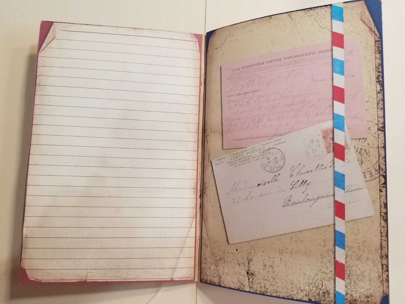 Junk Journal Booklet “VINTAGE LETTERS” Cards, Pockets, Ephemera + More!