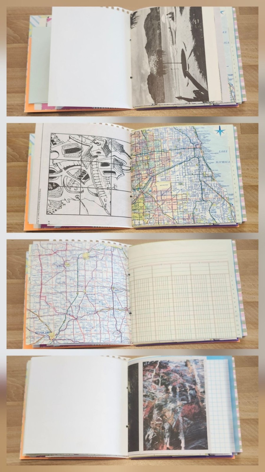Colorful Floral Junk Journal Handmade 96 pages