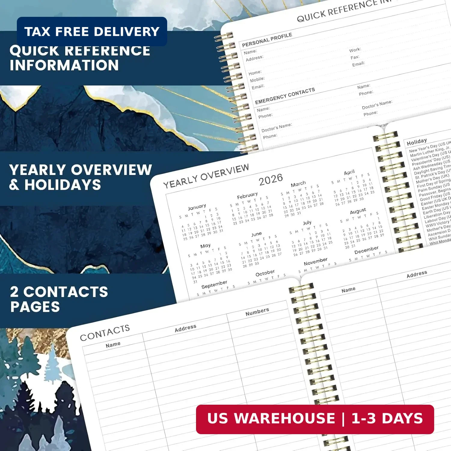 2026-2027 Planner – JUL 2026 – JUN 2027, Planner 2026-2027, 8” x 10”, Planners