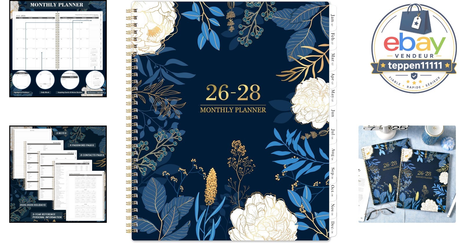 2028 Monthly Planner, 2 Calendar, July 2026 – June 2028
