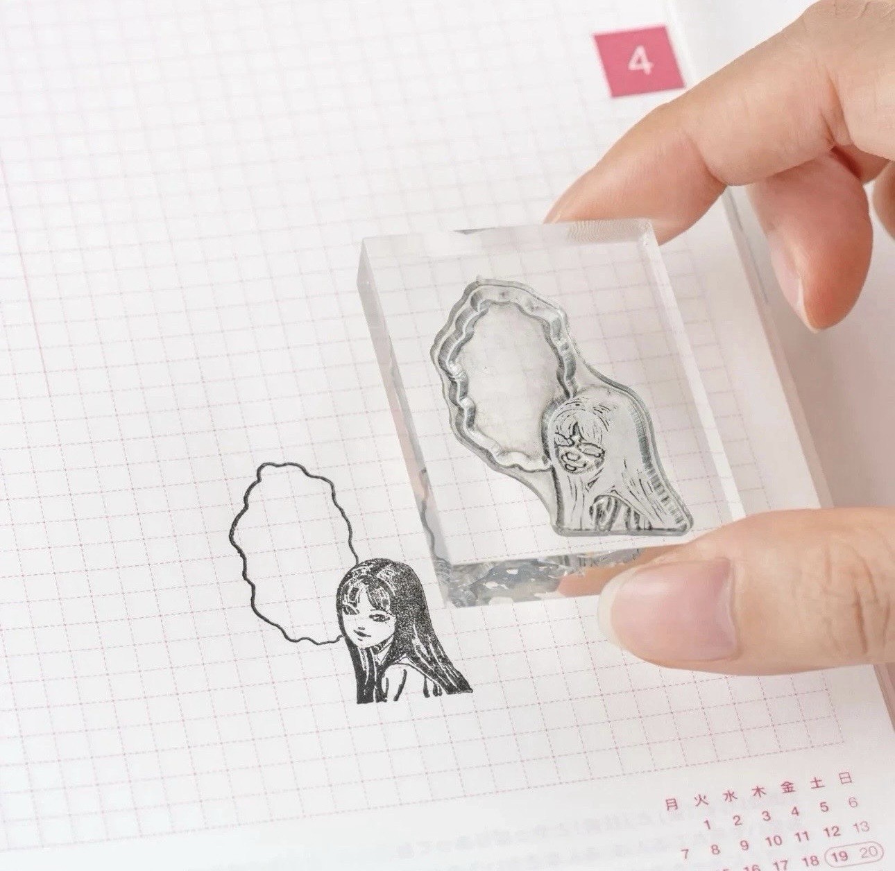 Hobonichi Techo 2026 Junji Ito Tomie Clear Stamp Set