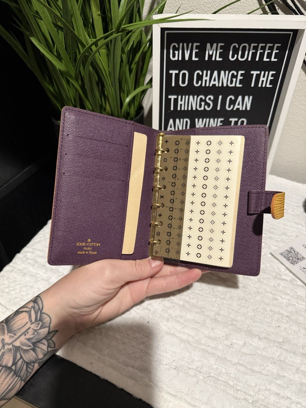 Louis Vuitton Yellow Leather Organiser Address Book Planner Luxury Stationery