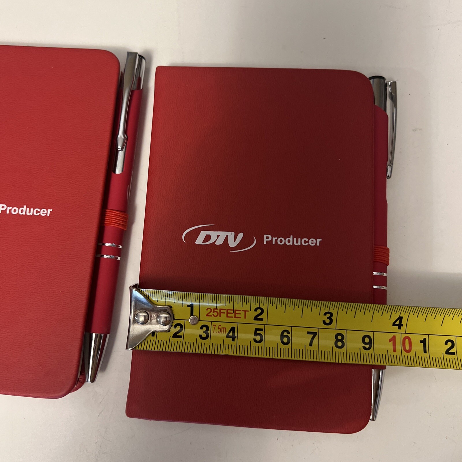 Lot Bundle of 3 Red Pocket Notebooks 3.5in X 5.5in Writing Travel Journal~W/pen