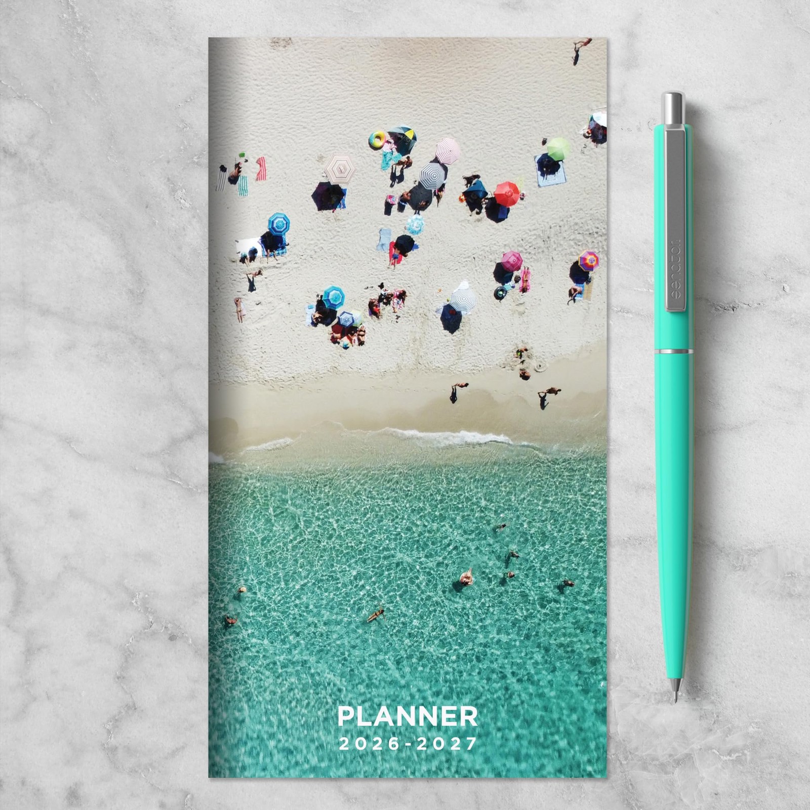 2026-2027 Beaches Small Monthly Pocket Planner – 2-Year Pocket Calendar