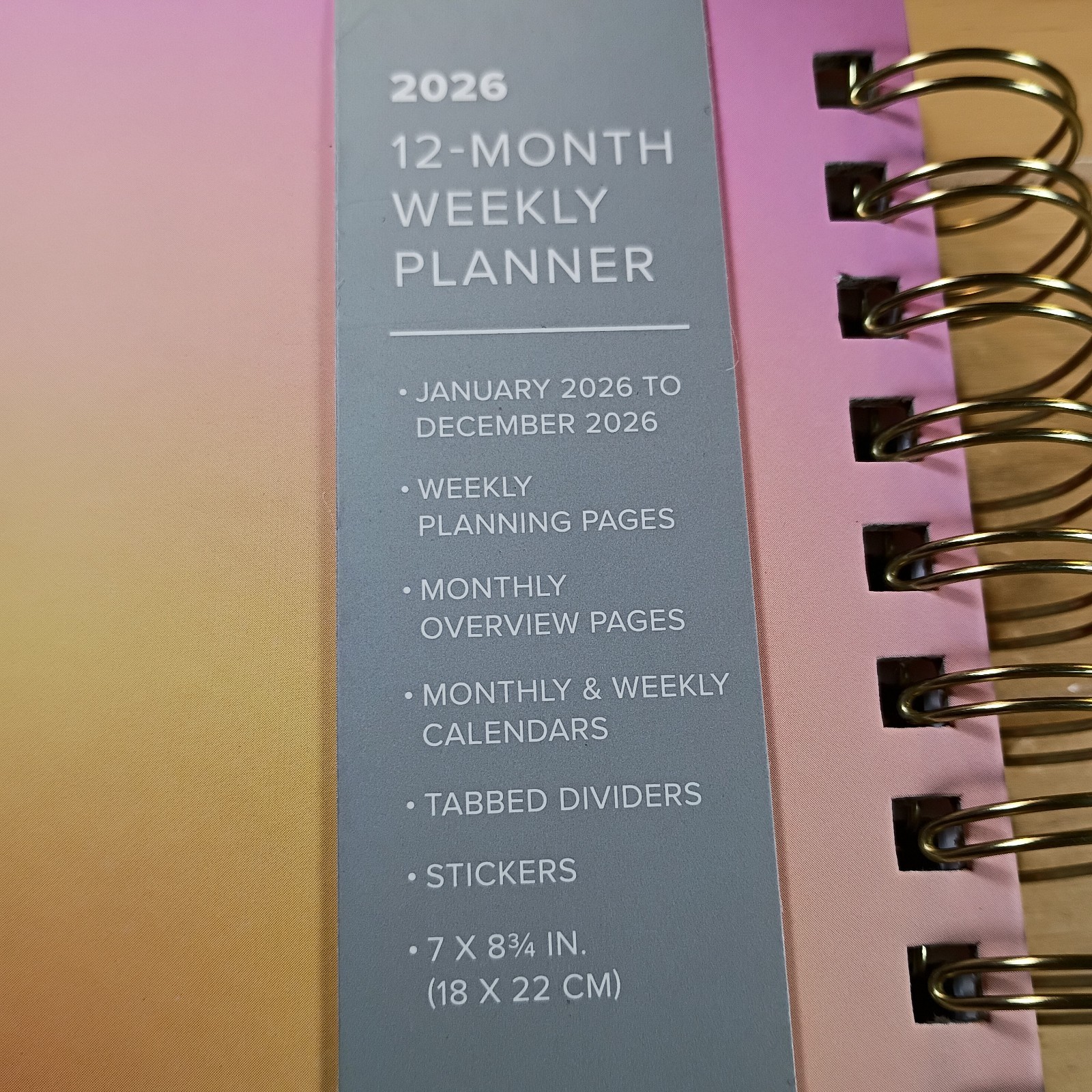 ÉCCOLO 2026, 12 Month Weekly Planner,Stickers, 7 X 8 3/4 In. Be True To You. New