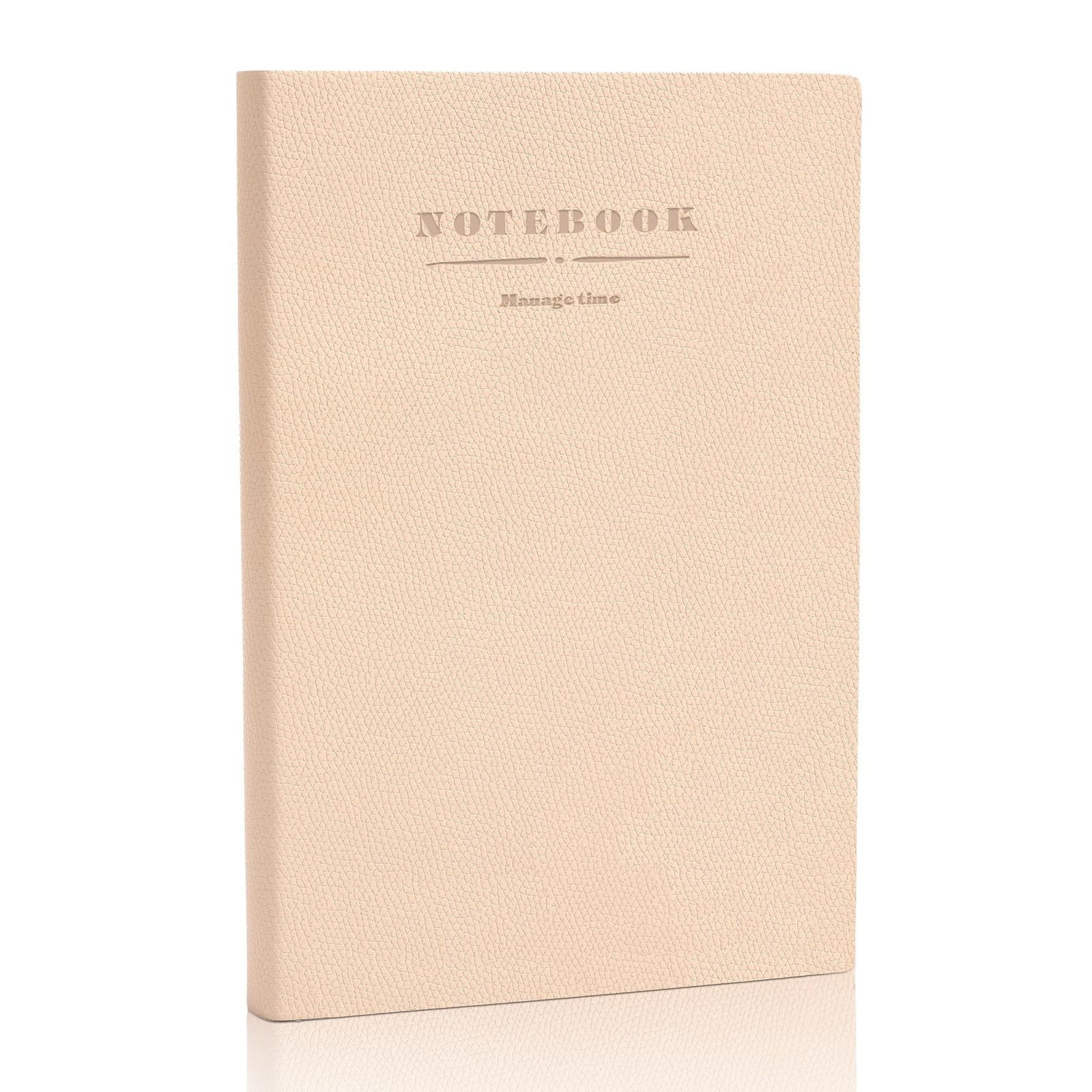 Journal Notebook Litchi Striped Soft Leather Lined 5.7″ x 8.3″ 360 Pages Hard…