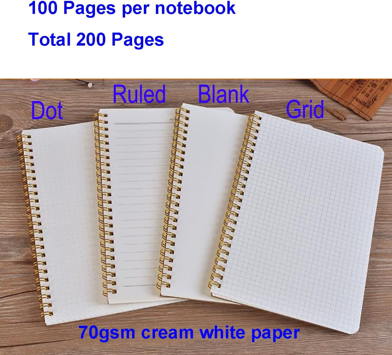2Pcs Spiral Notebooks A5 6X8 Soft Cover Journals Planners 200 Pages Wirebound Me
