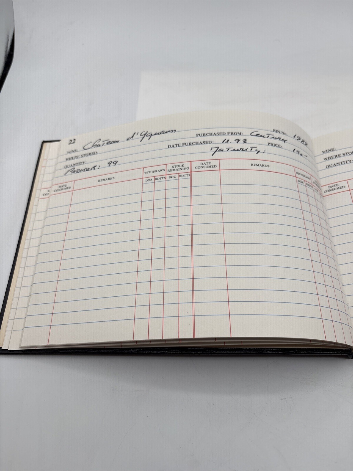 Smythson of Bond Street Cellar Book Leather Cover