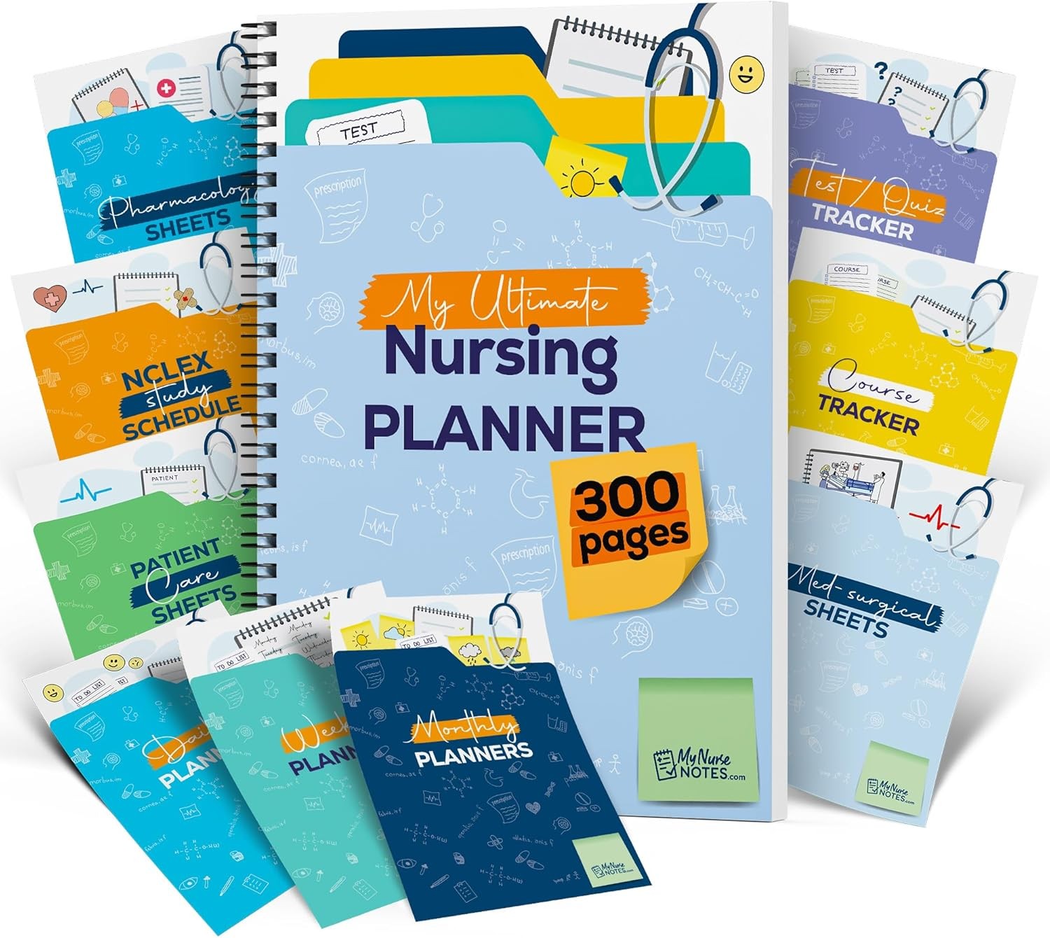 My Nurse Notes Ultimate Nursing Student Planner – 300-Page All-in-One Academic O