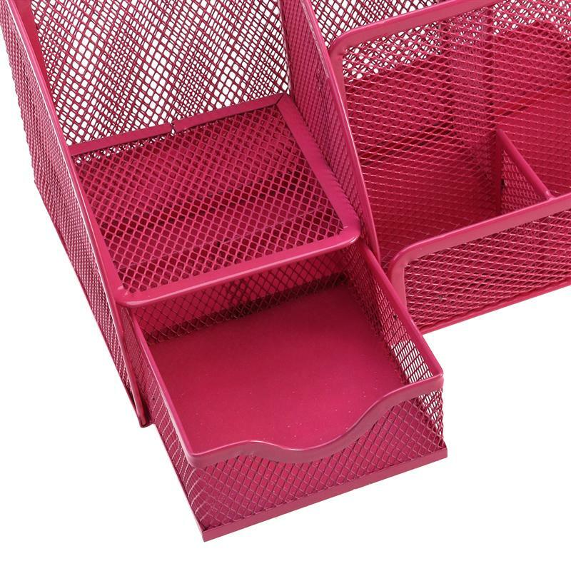 3 Colors Desk Organise Mesh Desk Tidy Pen Holder Multi functional Organizer