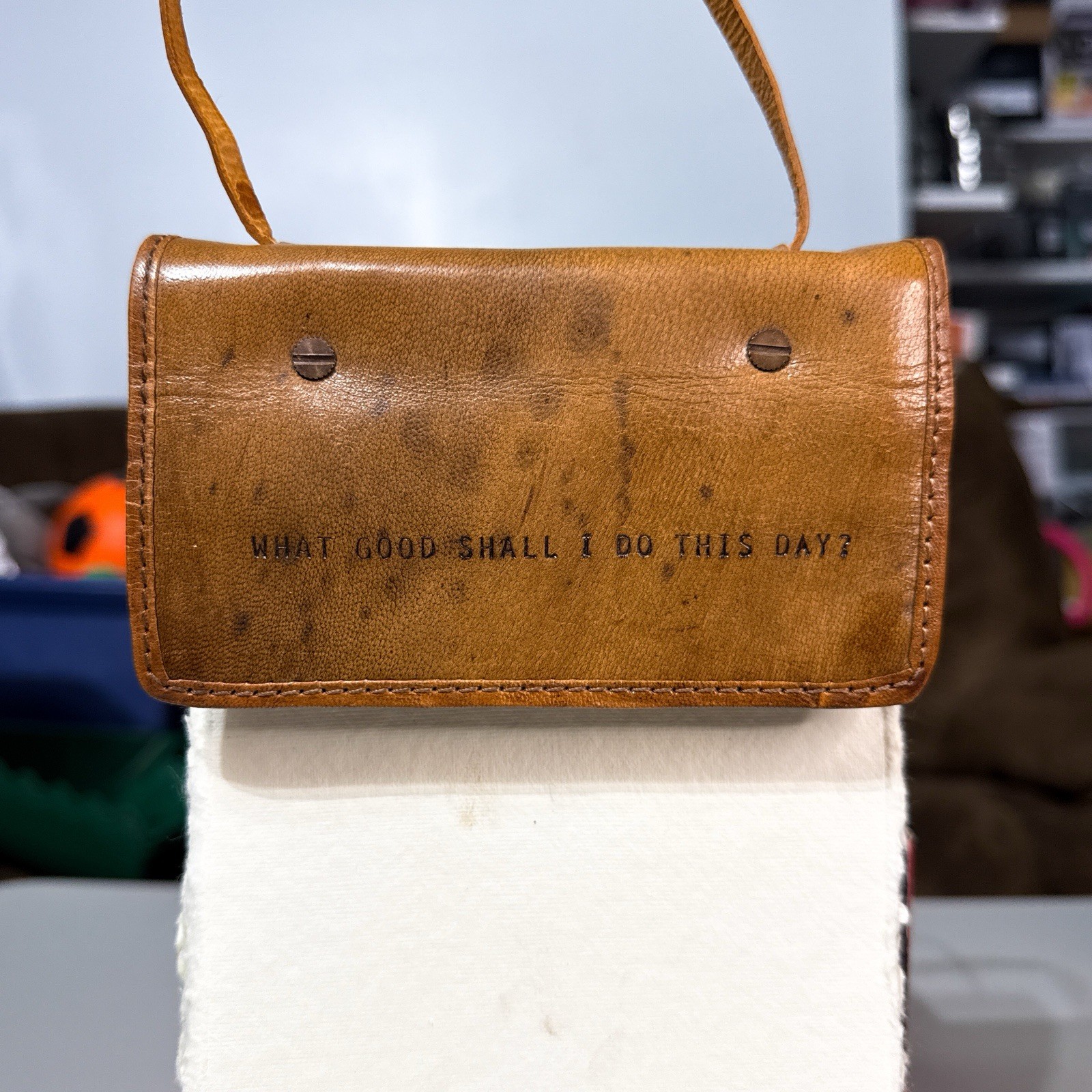 Sugarboo & Co. Leather Bound Journal What Good Shall I Do This Day? Notepad