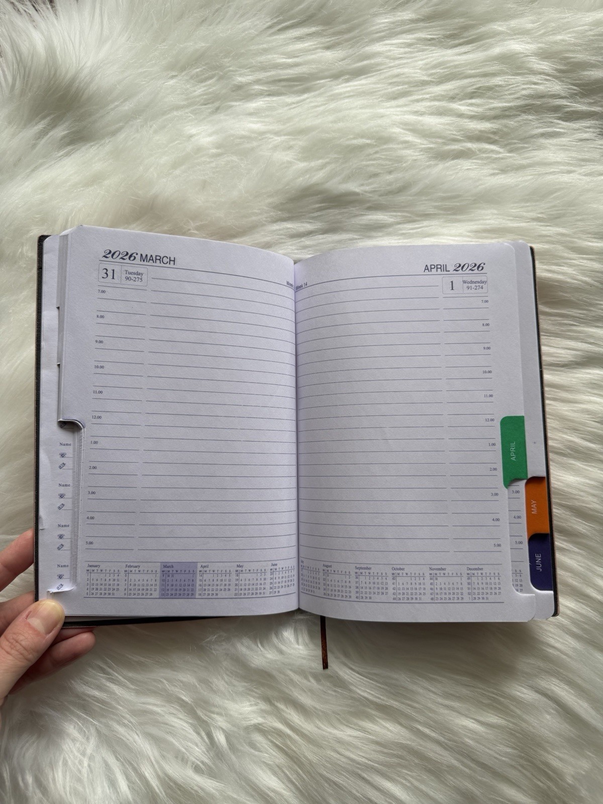2026 Daily Planner Pink Soft Flexible Cover Diary Agenda