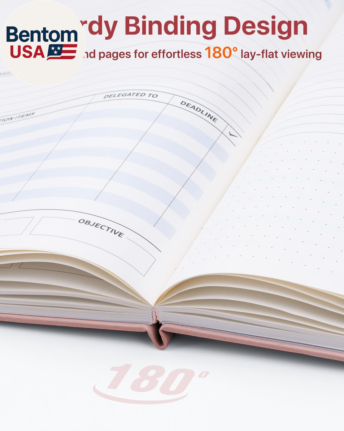 Meeting Notebook for Work, Work Planner Notebook with Action Items, B5 Size Proj
