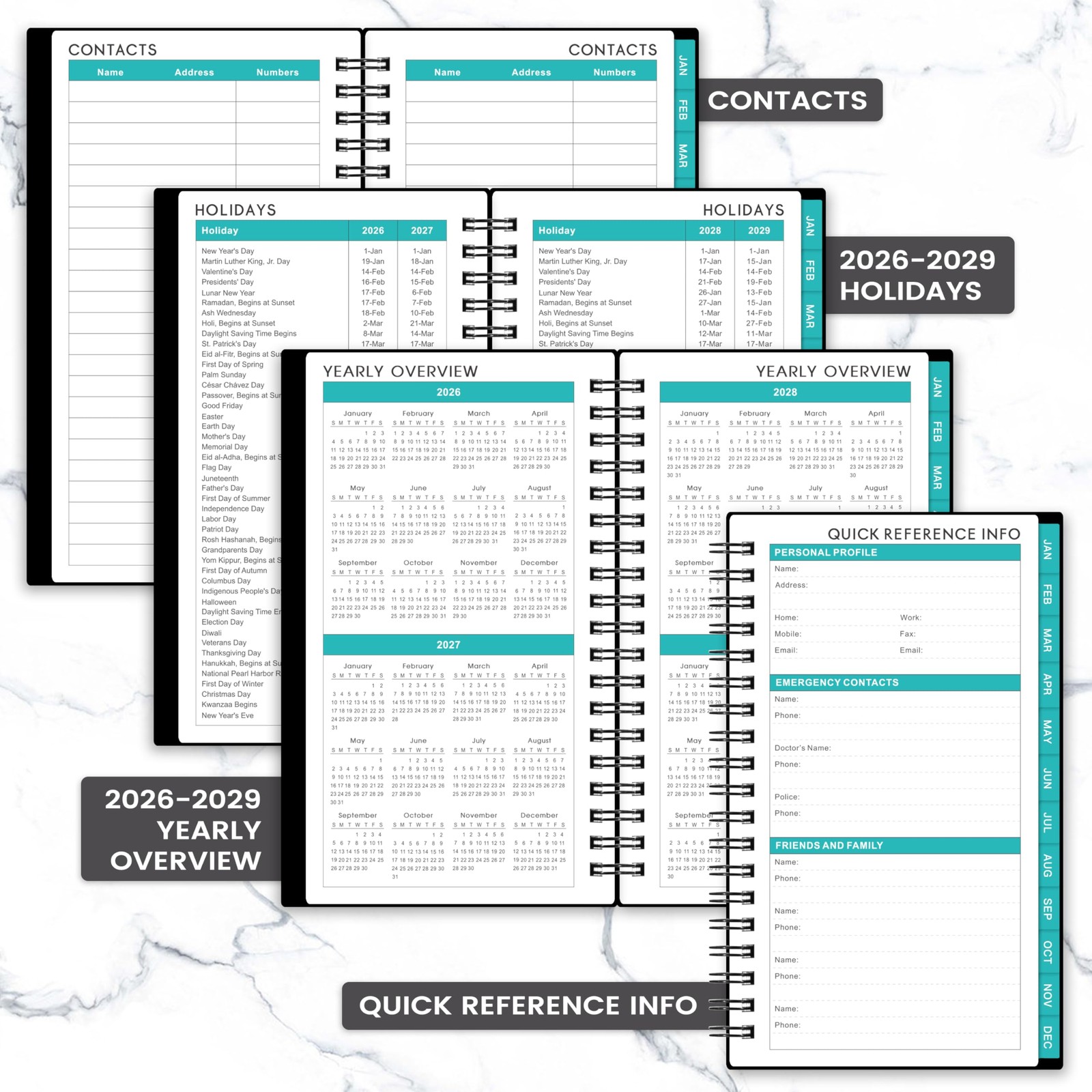 2026-2028 Pocket Calendar/Planner – 3 Year Monthly Pocket Planner 2026-2028 f…