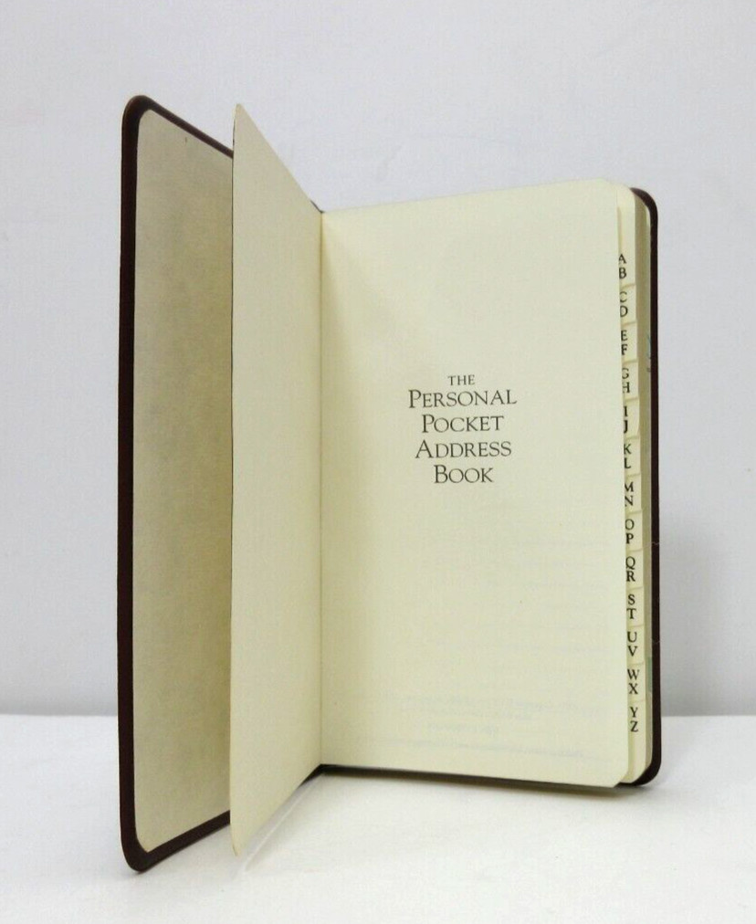 Address Book 3×5″ Pocket Size Leather Soft Cover Graphic Image CLAY List$40