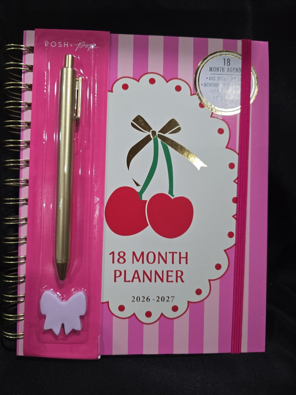 26-27 Daily Planner With Ball Point Pen, Day To Day Chaos Flowers And Bees