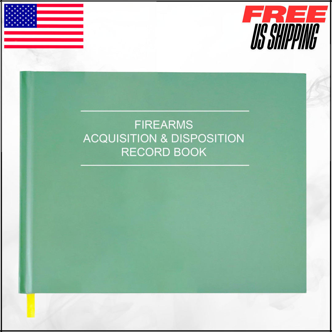 Firearms Acquisition & Disposition Record Book ATF A&D Gun Log Green 100 Pages