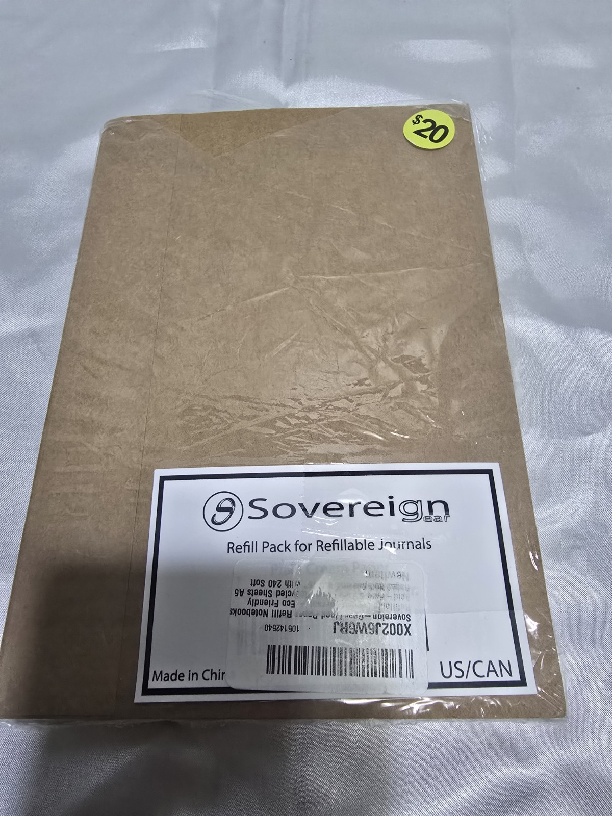 Sovereign-Gear Blank Paper Refill Refillable for Leather Journal –Eco Friendly A