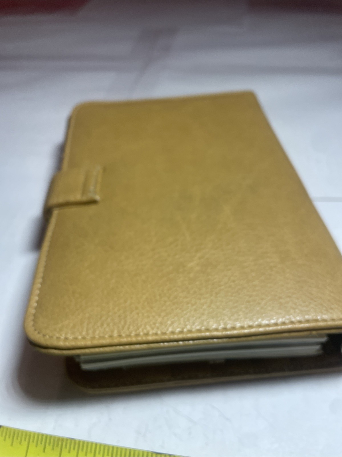 Faux Leather Planner Wallet Mundex Yellow Organizer Zip Around 6 Ring Binder