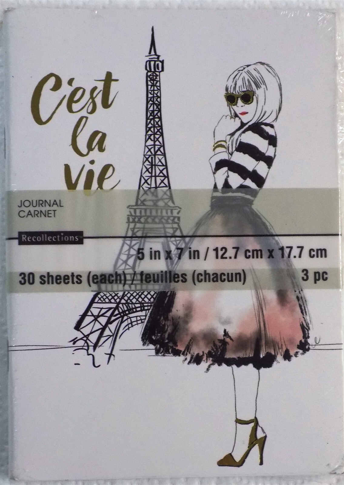 Recollections Journal “C’est La Vie” “Fabulous” “Smile” 30 Sheets 5″ x 7″