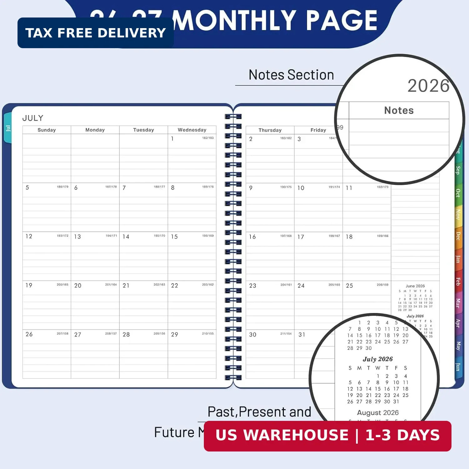 Planner 2026-2027 – Weekly and Monthly Planner 2026-2027 (Jul 2026 – Jun 2027),