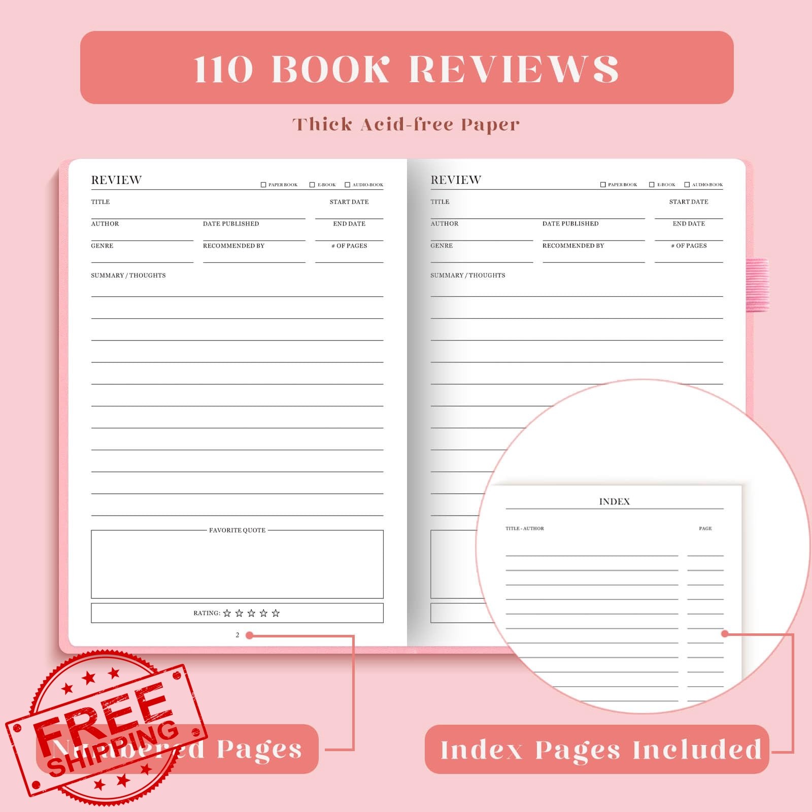 SIMVIA Reading Journal Pink