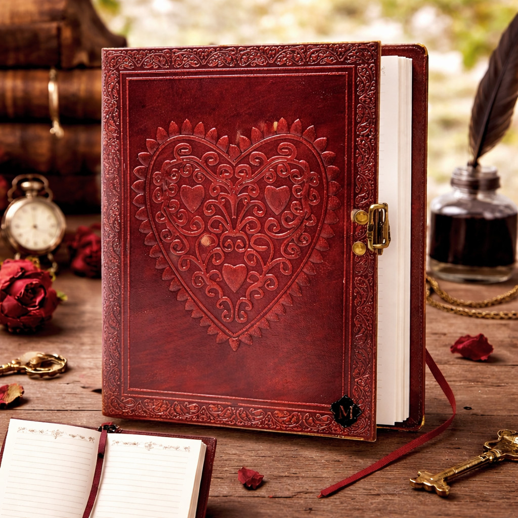 100% Genuine Leather Journal 8”x6” Handmade Rustic Sketchbook Notebook –200 Page