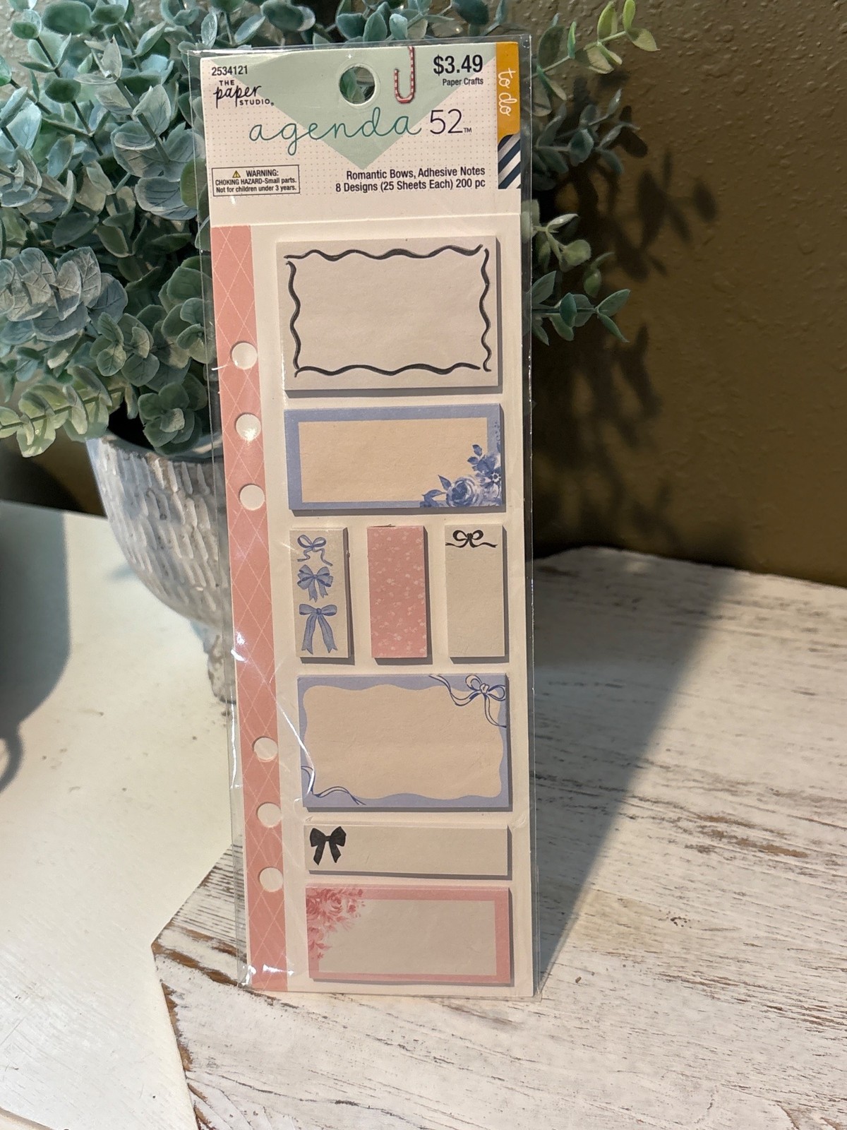 Agenda 52 Romantic Bows Planner Stickers Adhesive Notes Motivational Design