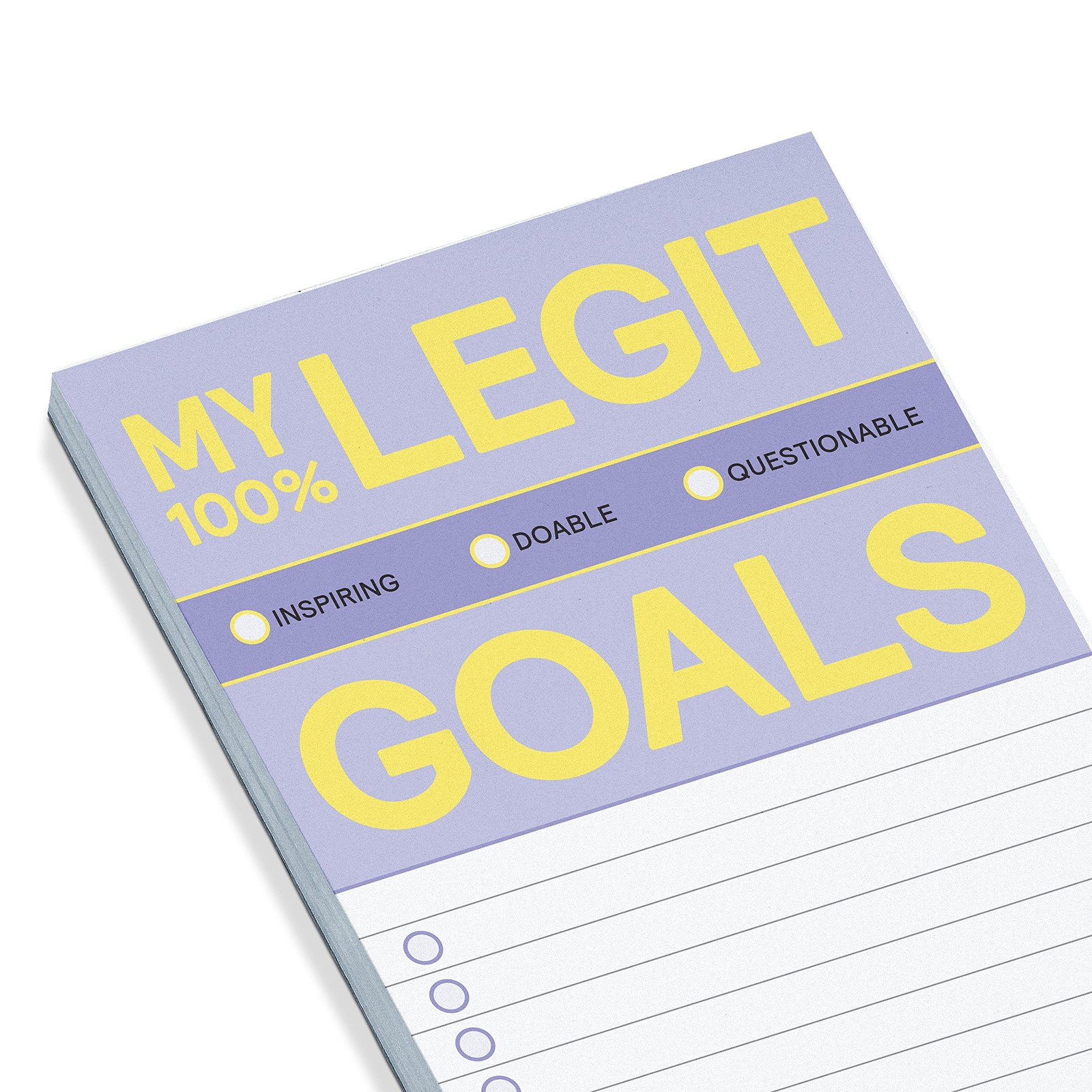 Knock Knock 1-Count My Legit Goals Make-A-List Pad – Daily Planner Pad & To Do