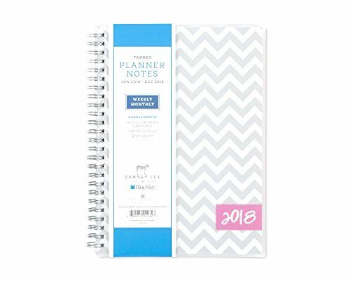 Blue Sky 2018 Weekly & Monthly Planner with Extra Notes Pages, Twin-Wire Binding