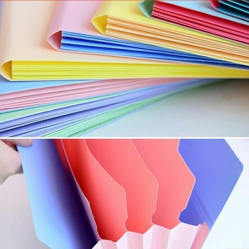 A4 Document Bag File Folder Paper Clip Smile Pocket Office Supplies