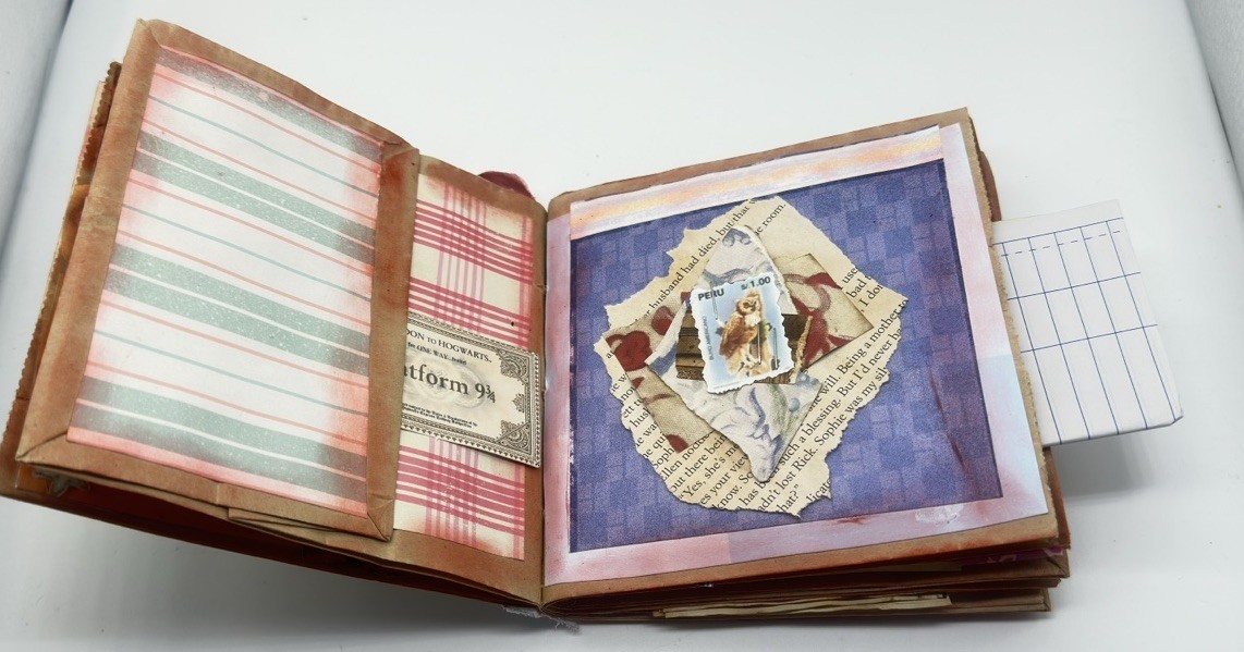 Hand Made Junk Journal Live Everyday With Intention. Medium Is Brown Paper Bags