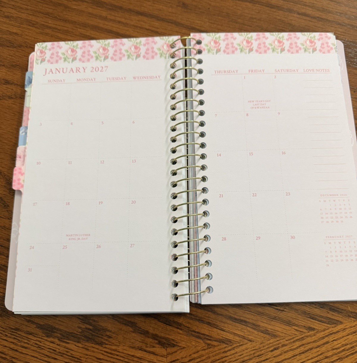 LoveShackFancy x Target Weekly Monthly Student School Planner Floral Ditsy Pink