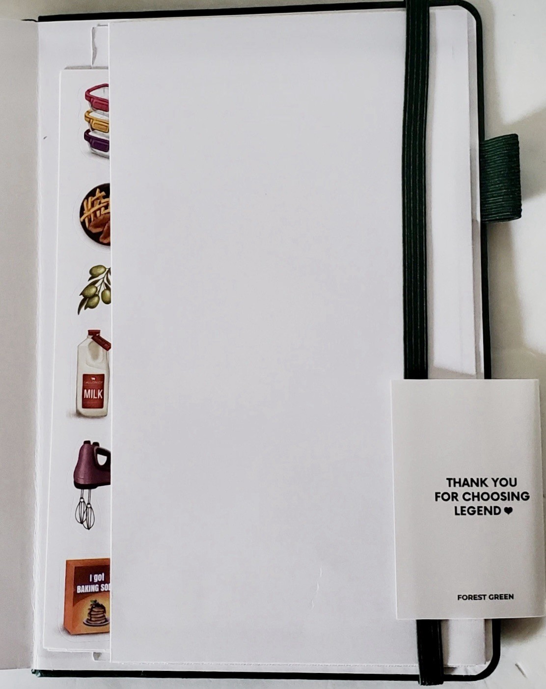 (6) Legend Planner ~ Meal Planner A5 Nutrition Journal w/Grocery List & Stickers