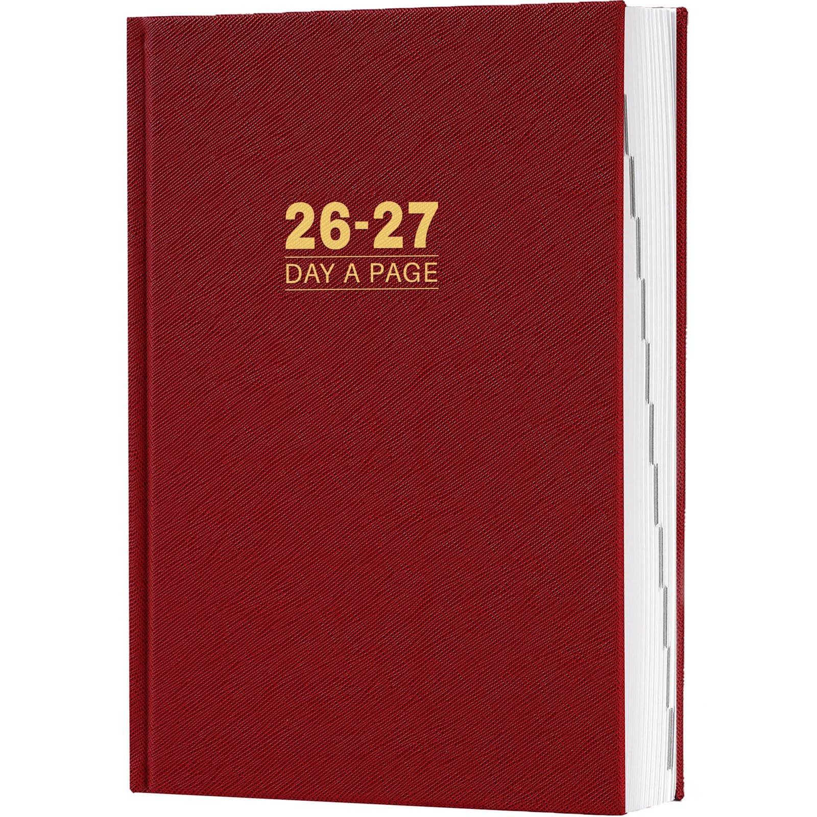 2026-2027 Diary – Full Page Per Day, Daily 5.8 x 8.4 inches, Red