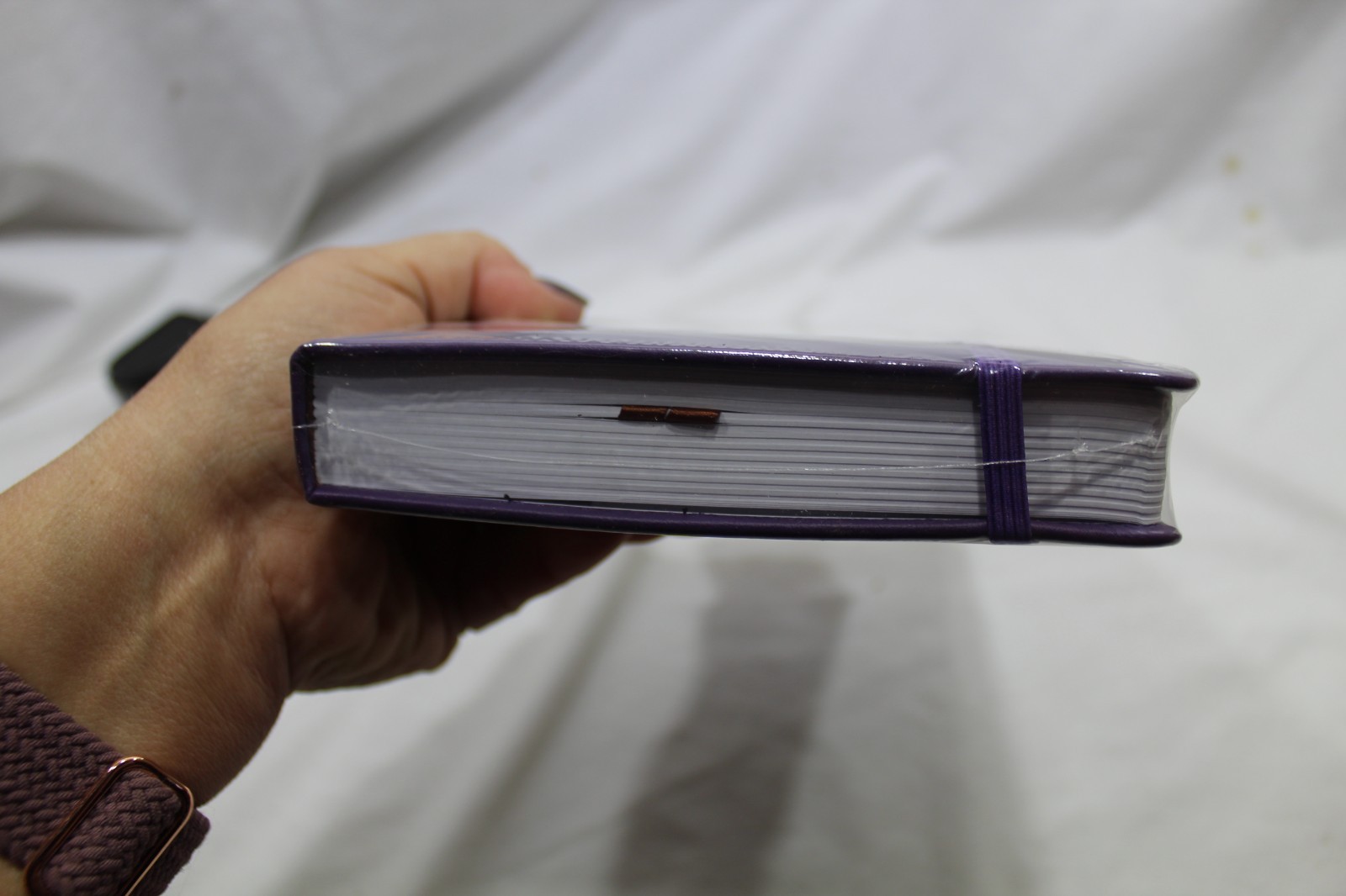 Winkooy Leather Hardcover Lined Journal Notebook A5 366 Pages Pen Loop, Purple