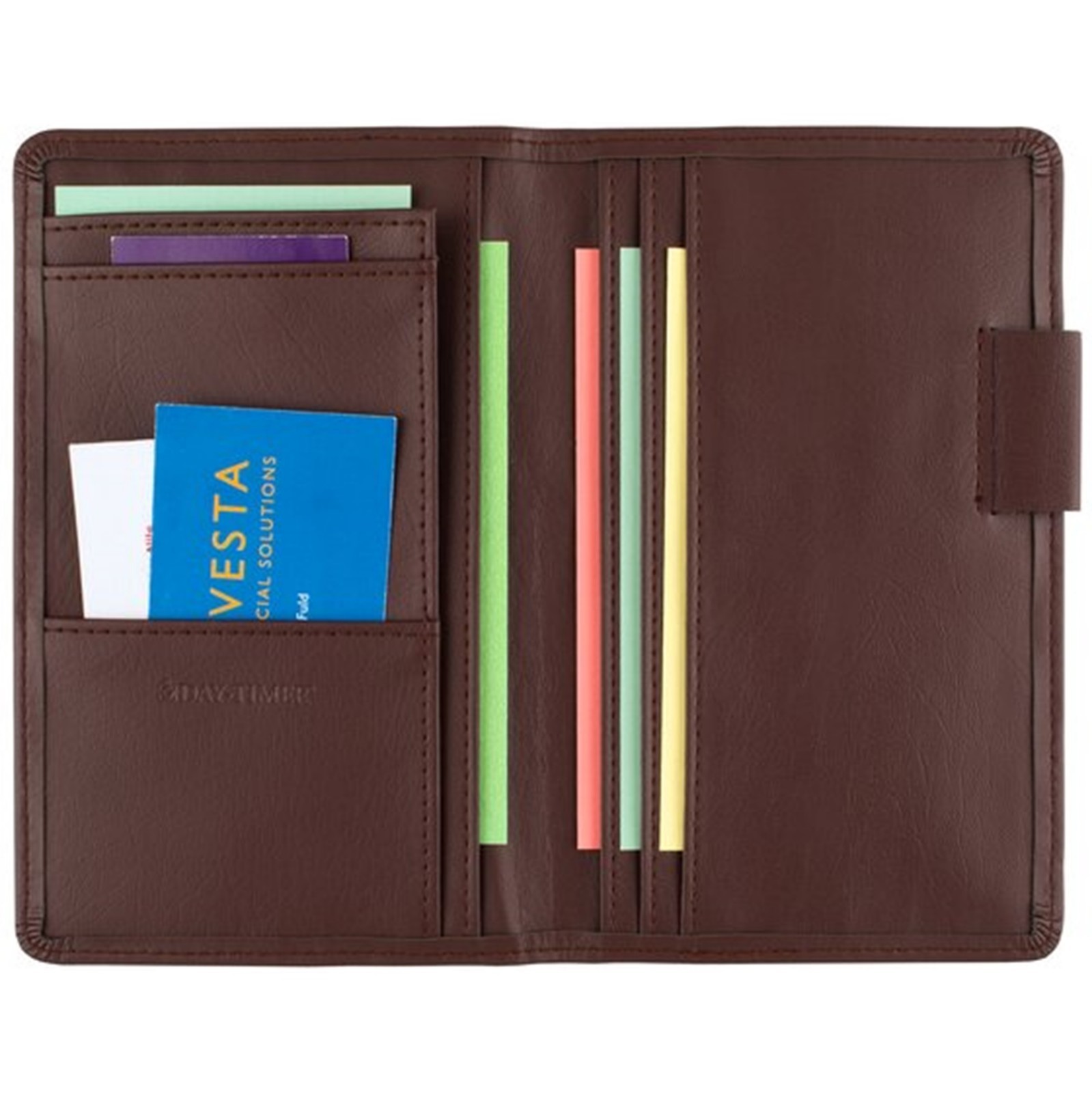 Day-Timer Antique Vinyl Open Style Planner Wallet, Burgundy, Pocket 3-1/2×6-1/2″