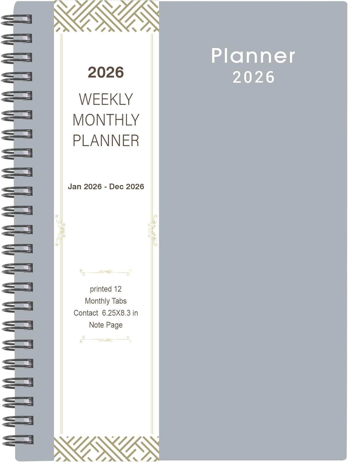 Adult 2026 Planner with Flexible Cover and Monthly Tabs