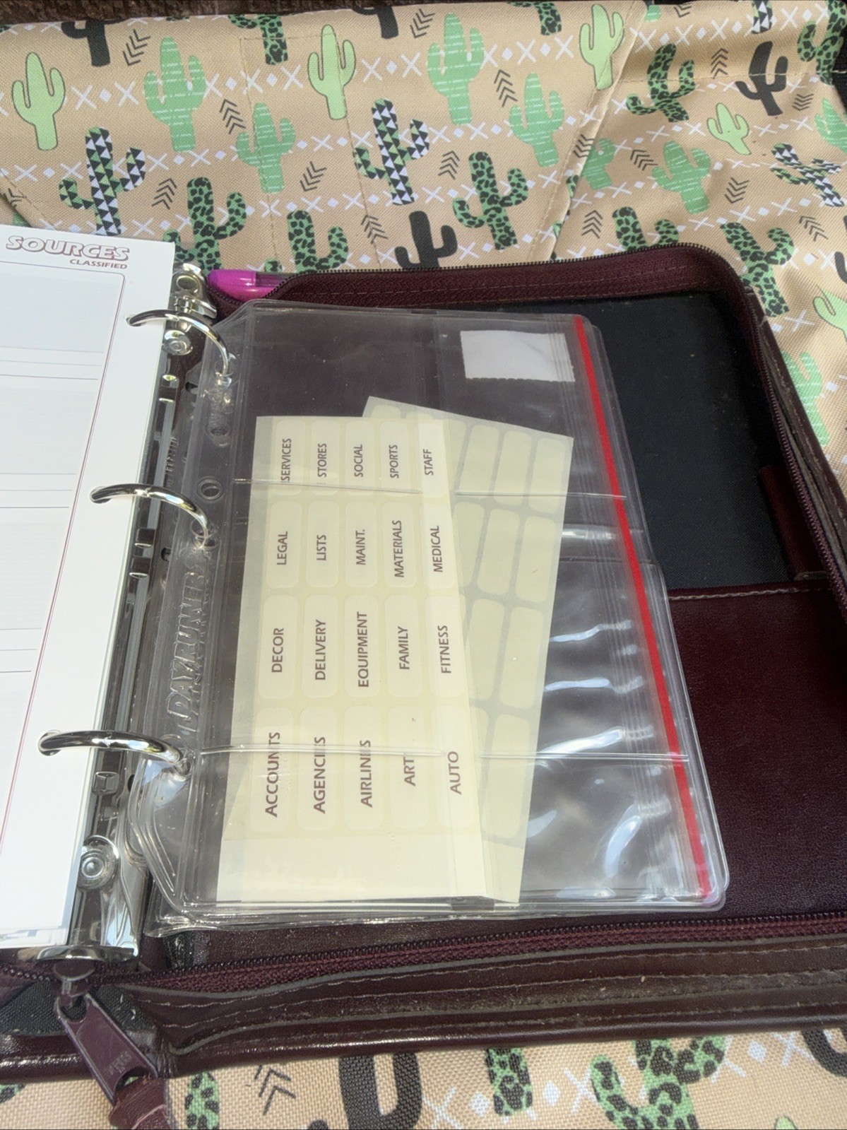 Dayrunner Personal Organizer Planner Vintage 2003 Classic Edition Burgundy Zip