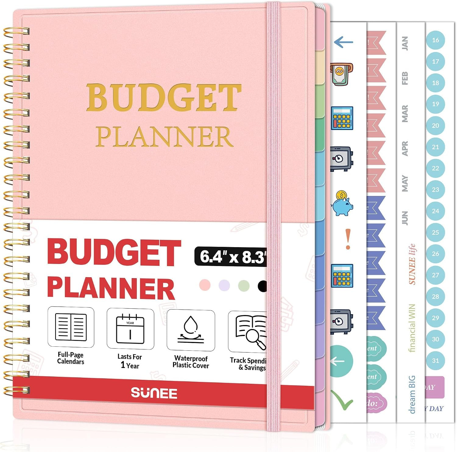 Budget Planner – Monthly Budget Book with Expense Tracker Notebook, Undated 1…