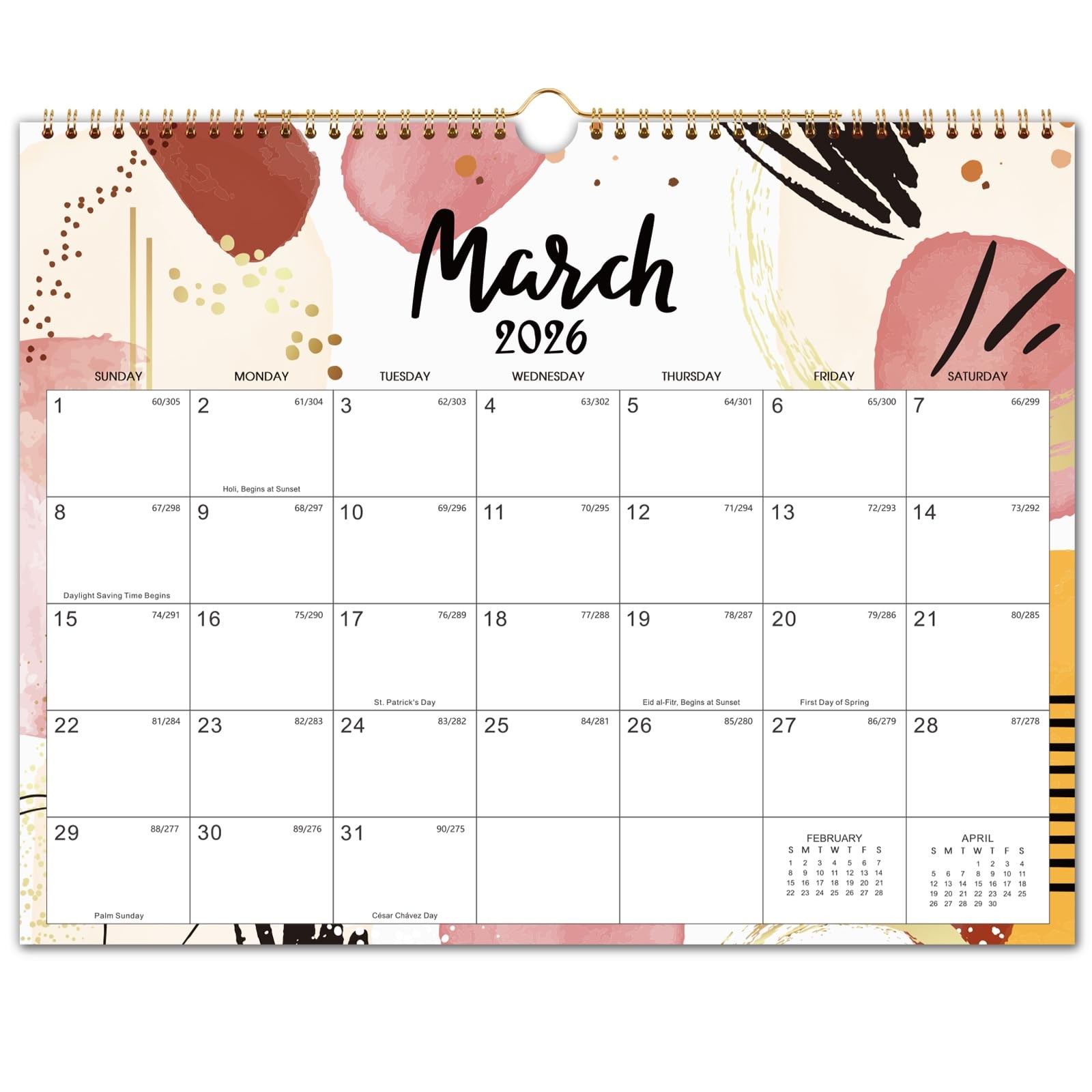 2026 Wall Calendar – 12 Months Hanging 2026 from Jan. 14.8″ x 11.6″