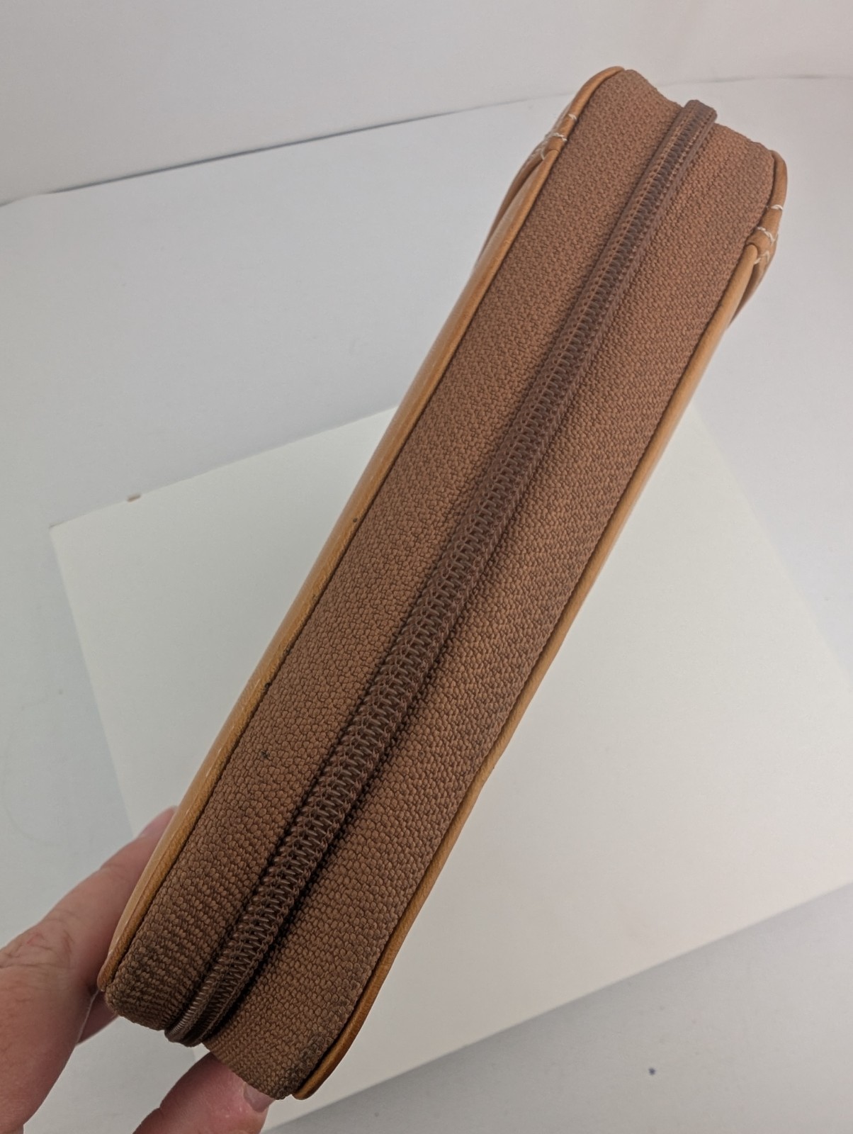 FranklinCovey Camel Brown 100% Leather Pocket 7-Ring Binder Planner Organizer