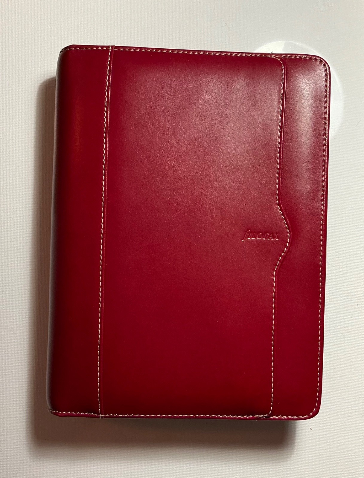 Filofax Cuban Zip Personal Organizer in Beautiful Red Italian Leather – RARE