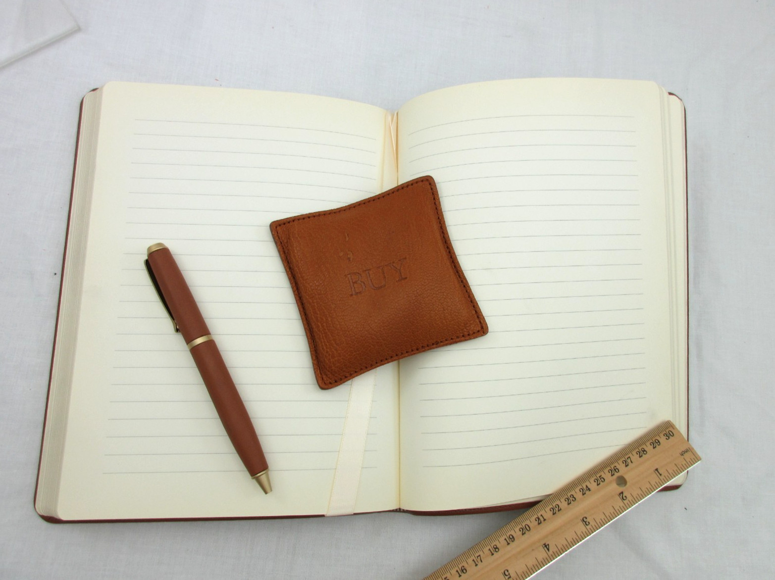 Graphic Image 9″ Journal Notebook Leather Soft Cover 224 LINED Pages TAN