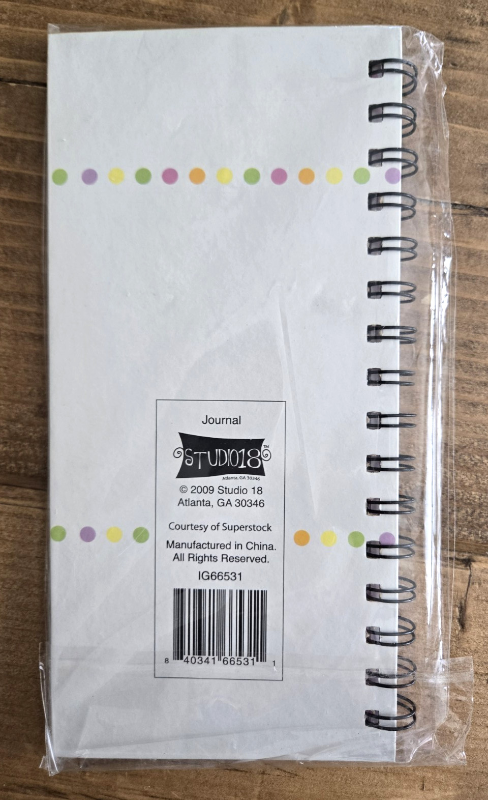 Studio 18 Spiral Hardcover Journal Notepad Lined Paper Hello Cupcake! 8.5 x 4″