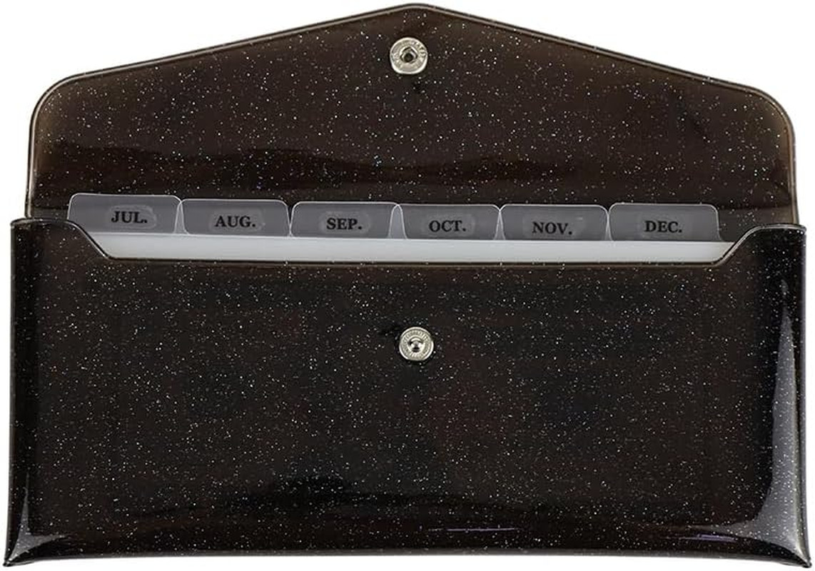 Cash Envelope Wallet with 6pcs Divider with Pockets and 2pcs Tab Stickers Set Re