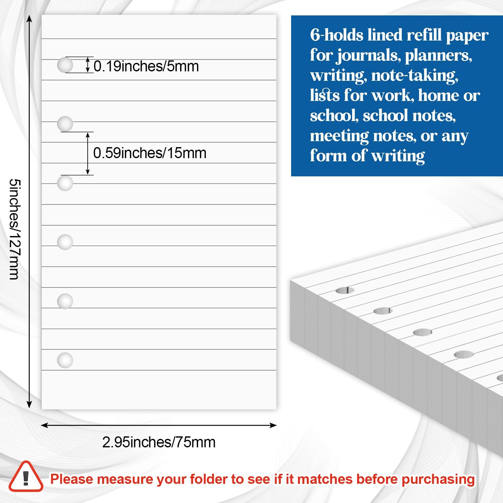 Ireer 400 Sheets Blank Lined Paper about 3 x 5 inches, as pictures show