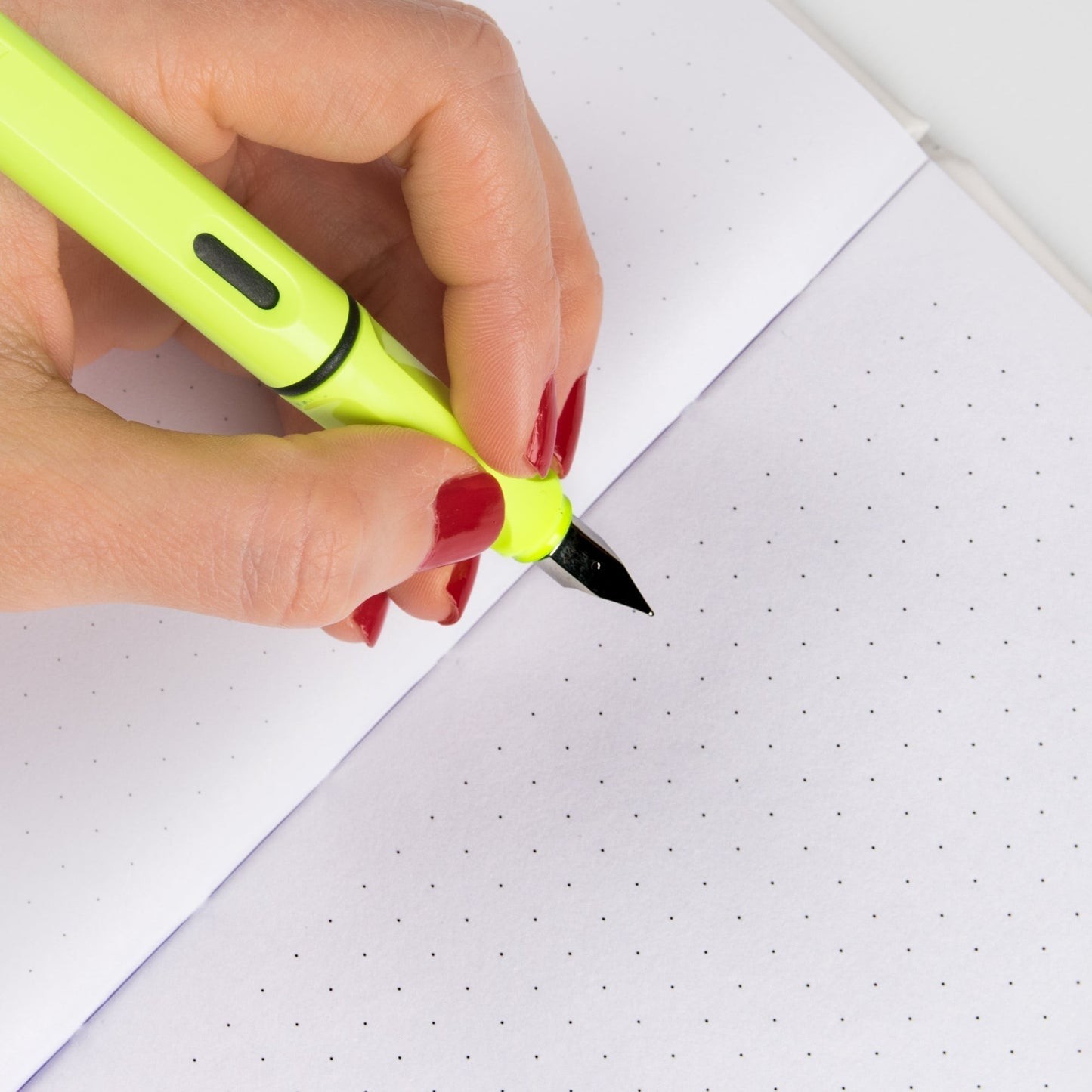 Mustard Wink Dot Grid Notebook | Eye and Lip Pop Art Print | Hardcover Strap A5