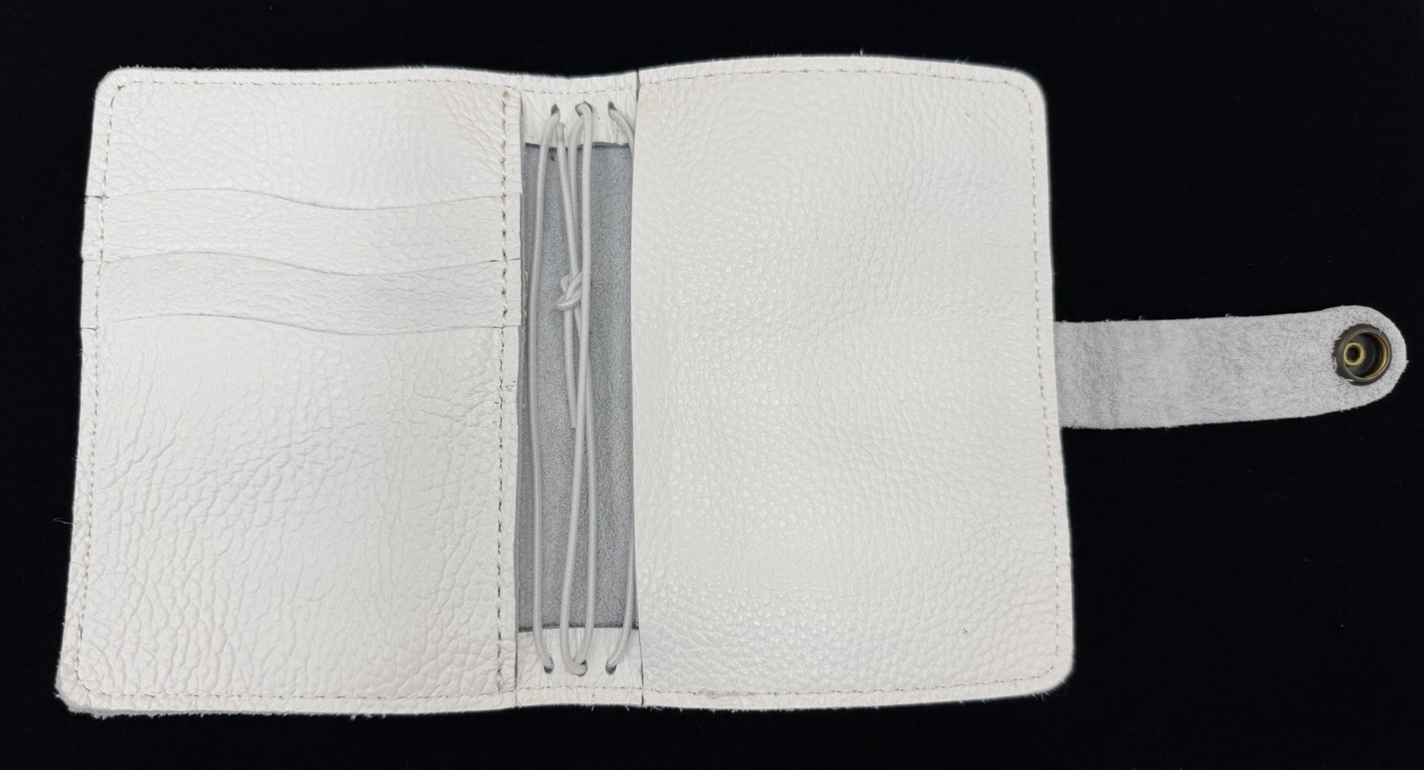 Chic Sparrow Pocket Field Notes TN White Pebbled Leather USA Planner Cover W/box