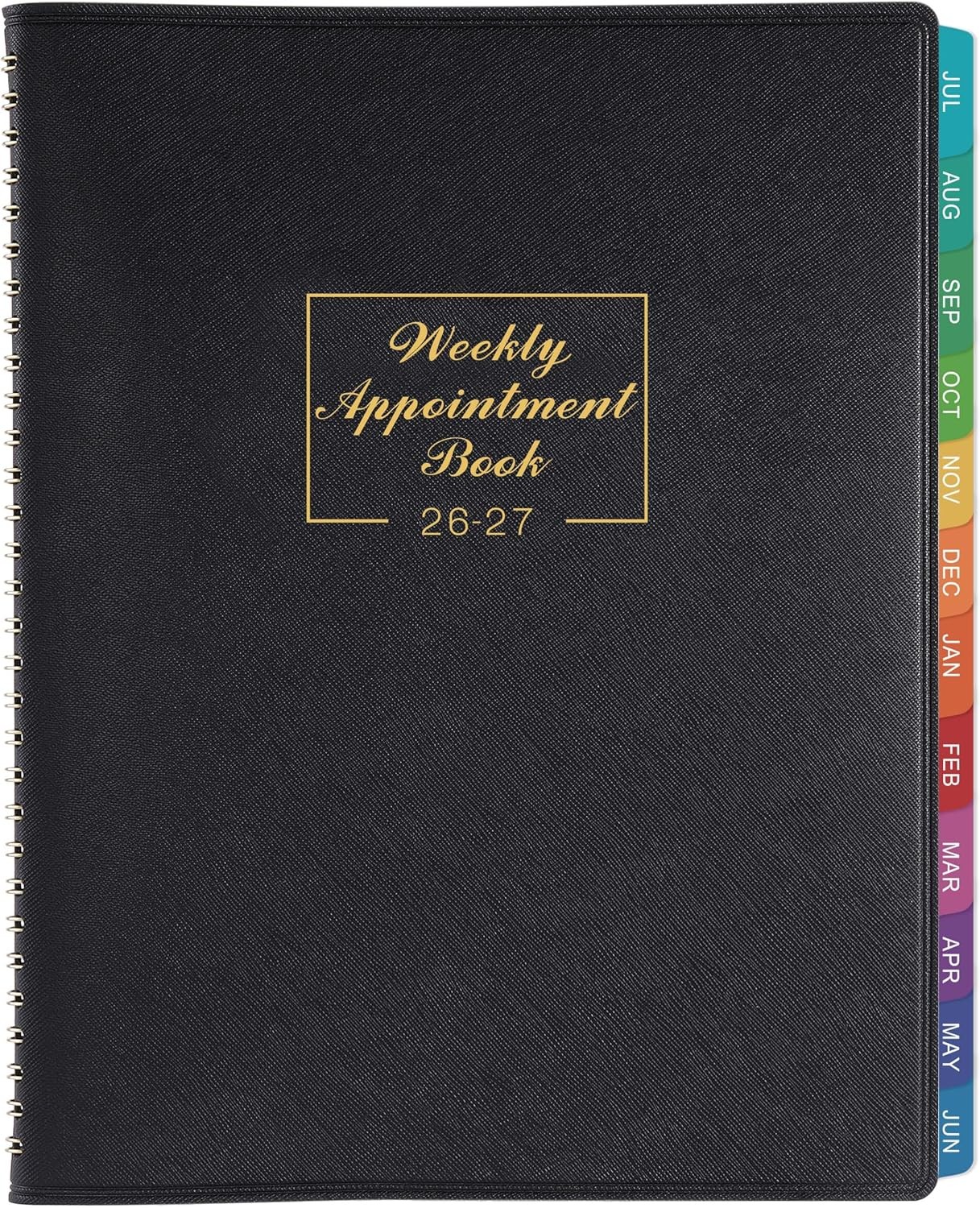 2026-2027 Weekly Appointment Book – Daily Hourly Planner 8.4″ x 10.6″, Black